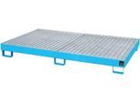 Regalwanne Typ RW/GR 2200-1, mit Gitterrost, blau RAL5012