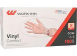 Einmalhandschuhe WORK-INN Comfort, Vinyl, puderfrei, latexfrei, transparent, Größe S, 100 Stück
