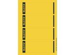 LEITZ® Rückenschilder kurz, PC-beschriftbar, Rückenbreite 80 mm, selbstklebend, 100 St., gelb