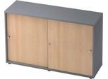 Schiebetürenschrank TOPAS LINE, 2 OH, graphit/Eiche