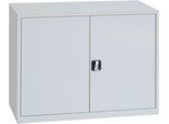 Stahlschrank, höhenverstellbarer Fachboden, abschließbar, H 750 mm, lichtgrau/lichtgrau