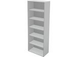 Schäfer Shop Genius Regal TETRIS WALL, 6 Ordnerhöhen, B 800 x T 420 x H 2250 mm, lichtgrau