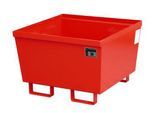 Auffangwanne BAUER AO-1, Stahl, 229 l, B 800 x T 800 x H 545 mm, rot