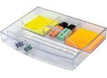 Schubladeneinsatz HAN, für Impuls/Systembox Karma, 6 Fächer, Tragegriff, B 237 x T 180 x H 40 mm, transparent