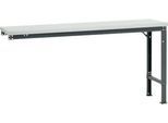 Manuflex Ansatztisch UNIVERSAL Spezial, 1750 x 800 mm, Melamin lichtgrau, anthrazit