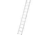 Anlegeleiter Krause, TRBS 2121-2, Arbeitshöhe 3600 mm, 10 rutschfeste Profilstufen mit T 80 mm, Fußstopfen, Aluminium
