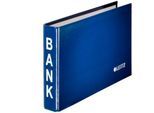 LEITZ® Bank-Ordner, A6 quer, Material: Karton PP-kaschiert, blau