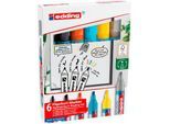 Flipchartmarker Set Edding Highlighting + Shading, 6-teilig, Strichstärke 1,5-3/1-5 mm, nachfüllbar, farbsortiert