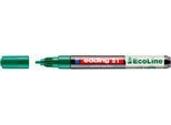 Lackmarker Edding 51 EcoLine, Schreibfarbe Grün, Rundspitze, Strichstärke 1-2 mm, mit Kappe, wasserbasiert, nachfüllbar, 10 Stück