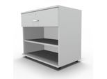 Schäfer Shop Select Sideboard, mit Schublade, abschließbar, Spanplatte, B 800 x T 420 x H 663 mm, lichtgrau