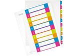 LEITZ® Kunststoffregister Wow, Zahlen 1-10, A4 Überbreite, PC-beschriftbar,einzeln