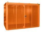 Gasflaschencontainer BAUER GFC-B M4, B 1570 x T 3120 x H 2295, für 60 Gasflaschen, feuerbeständig, abschließbar, orange