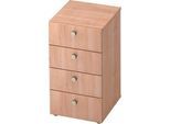 Schubladenschrank TOPAS LINE, 2 OH, B 400 mm, Nussbaum-Dekor/Nussbaum-Dekor