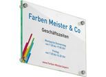 moedel Türschild GALERIE, DIN A3, Edelstahl und ESG-Glas, 4 Abstandhalter, Schraubmontage, B 297 x H 420 mm, transparent