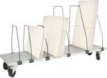 Packpool Untertisch-Magazin, fahrbar, 5 Schiebebügel, f. Packtische B 1750 mm