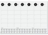 Schreibtischunterlage Sigel Monatsübersicht, ca. DIN A2, 3-Jahreskalendarium, 12 Blatt, auch als Wandkalender nutzbar, s/w