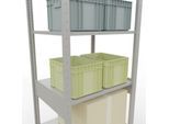 SCHULTE Lagertechnik - Stecks.Grundr. mit Längenriegel - 2500x 750x600 mm, Typ 150 kg