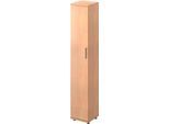 Schäfer Shop Genius Flügeltürenschrank TETRIS WOOD, 6 OH, B 400 x T 421 x H 2270 mm, Höhe inkl. Gleiter, Tür links, Buche-Dekor