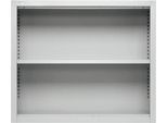 Schäfer Shop Select Aufsatzregal MS, 2 OH, B 950 x T 400 x H 800 mm, Stahlblech, Lichtgrau