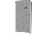 MAUL Stellwandsystem MAULcocoon Akustik, B 1000 x H 1800 mm, dunkelgraue Oberfläche, silber