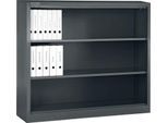 Schäfer Shop Select Regalschrank MS, 3 OH, B 1200 x T 400 x H 1215 mm, Stahlblech, Basaltgrau