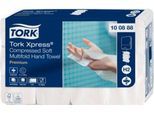 Tork® Falthandtücher Tork Xpress® Compressed 100888, 2-lagig, Multifold-Falzung, H2-kompatibel, 2040 Tücher, Papier, weiß