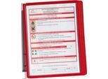 Vario Wall 5 Wandhalter-SET ink. Sichttafeln, rot