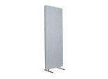 Akustischer Raumteiler, Einzelexemplar, rechteckig, Hochkant-Format, mit Standfüßen, B 600 x T 350 x H 1680 mm, PET-Filz, hellgrau
