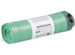Deiss Müllbeutel, 60 l, mit Zugband, Stärke 30 µ, LDPE, grün, 15 Stück