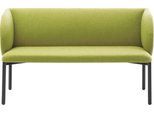 Sofa Leyform LIV, 2-Sitzer, rechteckig, B 1270 x T 620 x H 740 mm, mit Armlehnen & Gleitern, Stoffbezug, hellgrün
