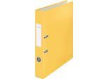Leitz® Ordner 180° Cosy, A4, 180°-Präzisionsmechanik, Schreibschild & Griffloch, Rückenbreite 50 mm, gelb