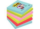 Post-it® Super Sticky Notes Cosmic 654-6SS-COS, 76 x 76 mm, farbig, 6 Blöcke á 90 Blatt