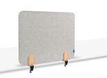 Legamaster Akustik-Tischtrennwand Elements, PET-Kern, Stoffoberfläche pinnbar, inkl. 2 Tischklemmen, B 800 x H 600 x T 21 mm, quiet grey