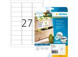 Herma Power-Etiketten Nr. 10903, 63,5 x 29,6 mm, selbstklebend, extrem stark haftend, Papier, weiß, 675 Stück