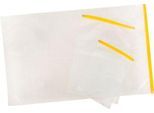 Planschutztasche Eichner, gelber Gleitverschluss, Polyethylen transparent, Format A4