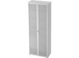 Glastürenschrank TOPAS LINE, 6 Ordnerhöhen, B 800 mm, weiß
