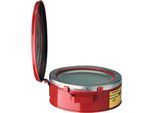 Kleinteilereiniger aus Stahlblech PREMIUM LINE, rot, ø 238 x H 83 mm, 2 l