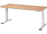 Werktisch Serie adlatus 300, Buche-Massiv-Platte, B 2000 x T 800 x H 720 - 1120 mm