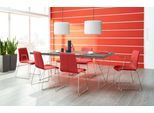 Besucherstuhl ZEROS´SE, Chrom/rot