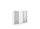 Schäfer Shop Select Rollladenschränke, 3 Ordnerhöhen, B 1200 mm, weiß/alusilber