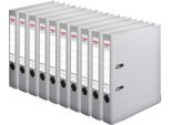 herlitz Ordner maX.file protect plus, DIN A4, Rückenbreite 50 mm, 10 Stück, grau