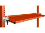 Manuflex Neigbare Ablagekonsole, für Reihe Universal oder Profi, Nutztiefe 345 mm, für Tischbreite 1500 mm, rotorange
