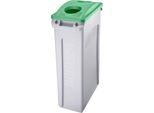 Rubbermaid Deckel Slim Jim für Flaschen und Dosen, passend für 60-l-Behälter, 518 x 287 x 71 mm, Polypropylen, grün