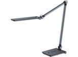 Hansa LED Tischleuchte Wave, 3000 - 5800 K, 8,5 W, stufenlos dimmbar, Memoryfunktion, grau-metallic