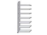 Büroregal Dante®, Regalfeld, H 2600 x B 800 mm, ohne Rückwand, lichtgrau