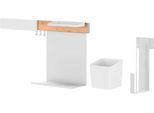 tesa® Küchenorganizer Kombi-Set L, Reling-System, weiß, Power.Kit, L 140 x B 865 x H 340 mm, bis 20 kg,