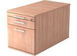 Rollcontainer ULM, 1 Utensilienauszug, 1 Schub, HR-Auszug, B 428 x T 800 x H 512 mm, Nussbaum