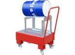 Auffangwanne, Typ AW60-1 SRF, fahrbar, rot RAL3000