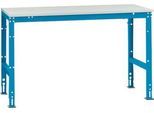 Manuflex Grundtisch UNIVERSAL Standard, Tischplatte Kunststoff, 1500x800, lichtblau