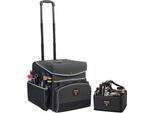 Rubbermaid Reinigungswagen Quick Cart, klein, mit Außentaschen und Teleskopgriff, L 419 x B 362 x H 432 mm, grau